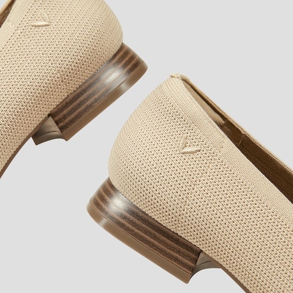 Vivaia Knit Loafers‎ Braided Square Toe Slip On Loafers Beige Size 10 EUR 41.5 - Picture 13 of 13